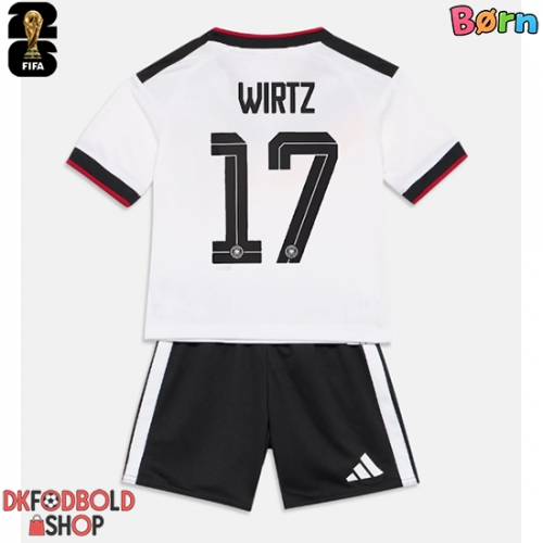 Tyskland Florian Wirtz #17 Hjemmebanesæt Børn VM 2026 Kort ærmer (+ korte bukser)